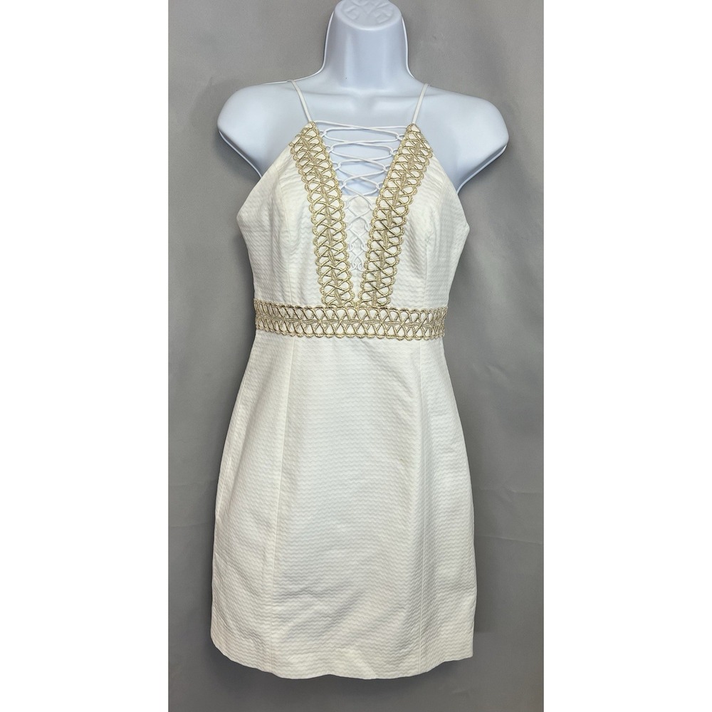 Lilly Pulitzer‎ Women's Trista Halter Sheath Dress US Size 00 - Picture 3 of 16